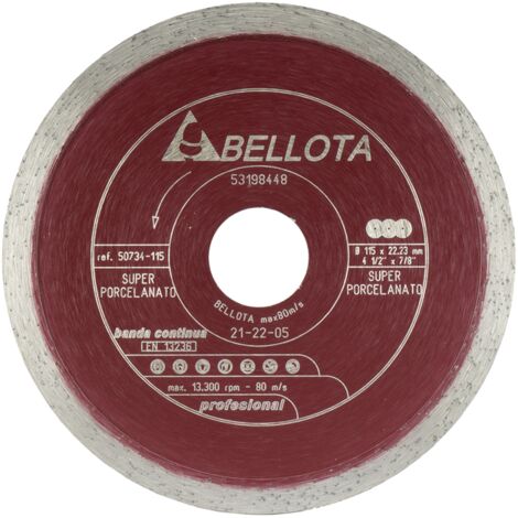 Disque diamanté porcelaine céramique 115mm 50734 Bellota