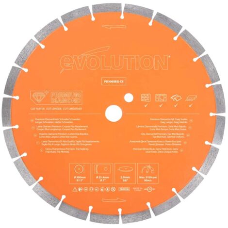 Disque diamanté segmenté Evolution PD300SEG-CS 300 mm PREMIUM