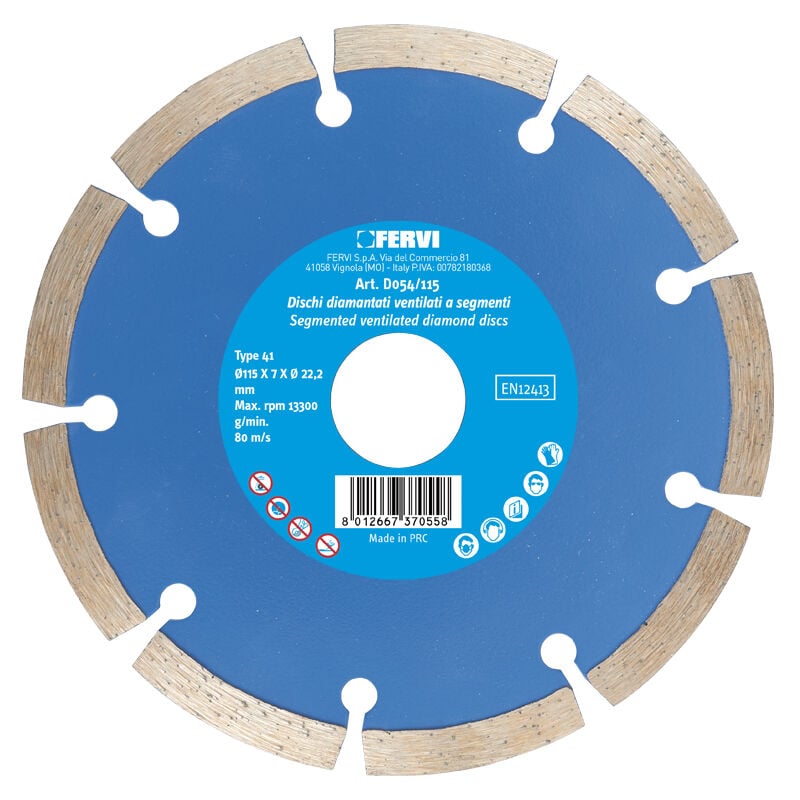 Fervi - Disque diamante segmente pour construction 180 mm