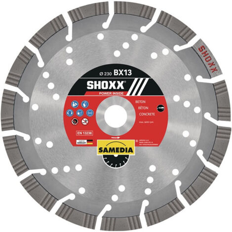 Disque diamanté SHOXX BX13 D. 230 mm perçage de 22.23 mm soudé au la