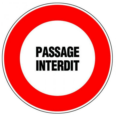 NOVAP Panneau Passage interdit - Rigide Ø300mm - 4062167