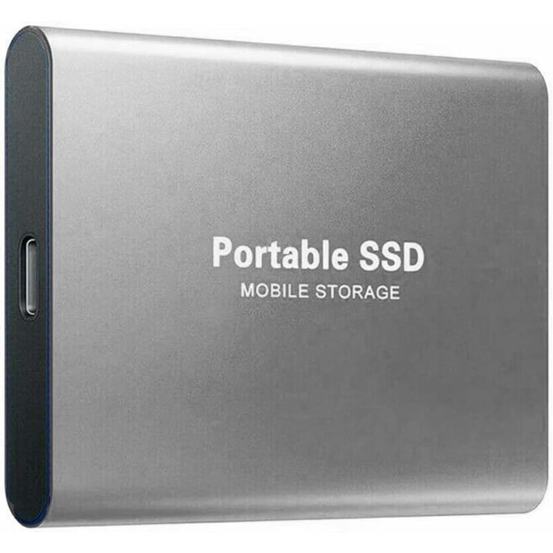 Disque dur externe 2 To Disque dur externe portable USB 3.1 Type-C haute vitesse de 2000 Go compatible avec PC, ordinateur portable, ordinateur de