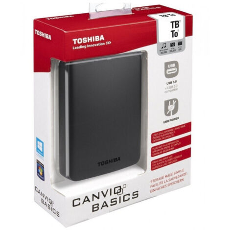Disque Dur Externe Portable Toshiba Canvio 2tb Usb 3.0 Noir