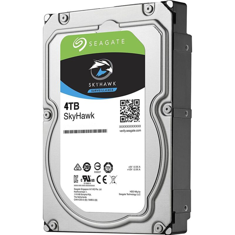 Disque dur Seagate Skyhawk - Capacité 4 tb - Interface sata 6 GB/s - Modèle ST4000VX000 - Spécial pour les enregistreurs vidéo - Individuel ou