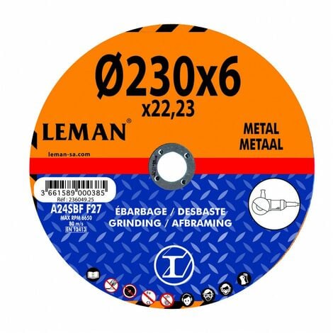 disque ebarbage metal 125x6x22.23 -- gamme standard