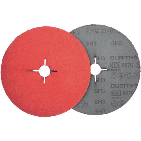 Disque en fibres Cubitron II 987 C D. 125 mm granulation 80+ INOX grain céramiqu (Par 25)