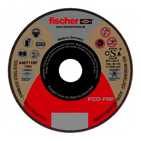 Disque Fcd-fhp 115 X 1 X 22.23 Inox 531688 Fischer.