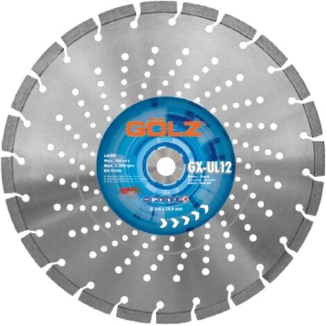 Disque GOLZ GX-UL12 ø300 : Coupe Pro Béton & Granit - Alésage: 20 mm