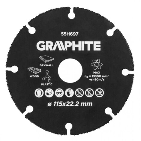 Disque graphite 115 mm - pour bois, plastique