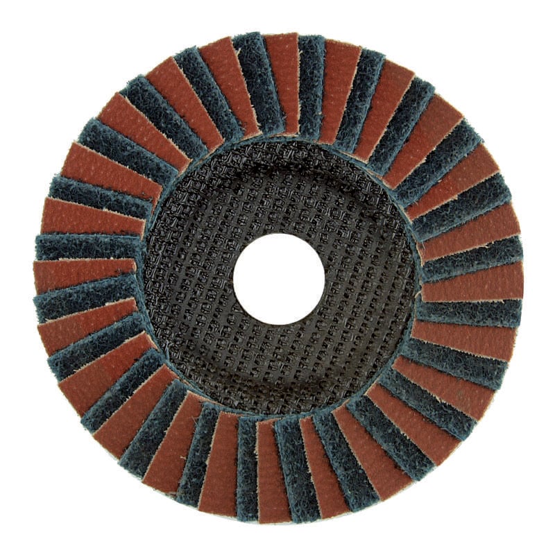 Tivoly • Disque Lamelles Combinées • Ø125mm • Grain Corindon : 80 • Excellente Finition • Pour Ponçage sur Métaux • Pour Ponçage sur Bois