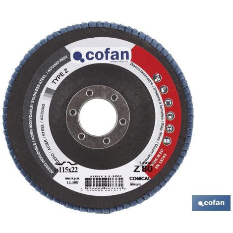 Disque laminé 115 mm. - INOX 60 grains