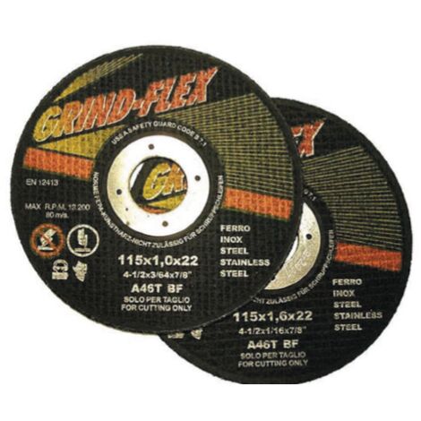 Disque minidisc A  meule abrasive rigide pour couper le fer mA tallique mm115x1,0 flex