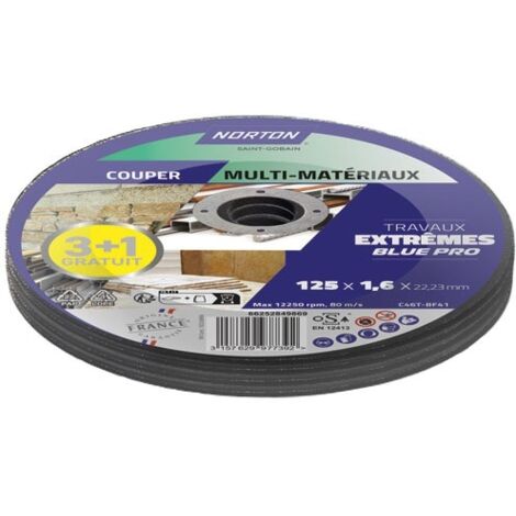 Disque Multi-coupe Norton 125mm Polyvalent, Durable, Lot économique - Norton