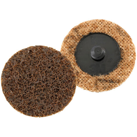 Disque non-tissé Ø 50,8 mm 23000 tr/mn, Roloc (TM) SC-DR, Degré de finesse : grossier, Couleur marron