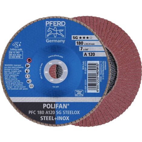 Disque Polifan PFERD 180-22 A Grain 120 - 67712185