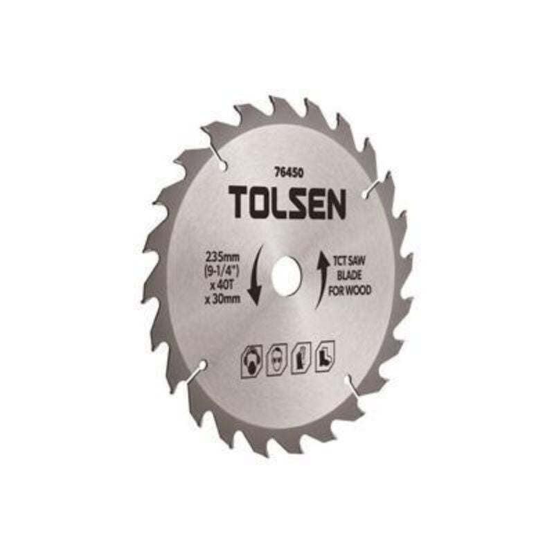 Tolsen - disque pour scie circulaire tct coupe bois 235X60TX30