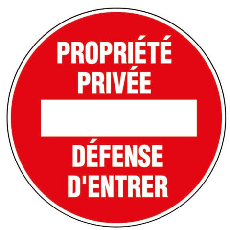 Disque rigide ø 18 cm  propriété privée defense d'entrer