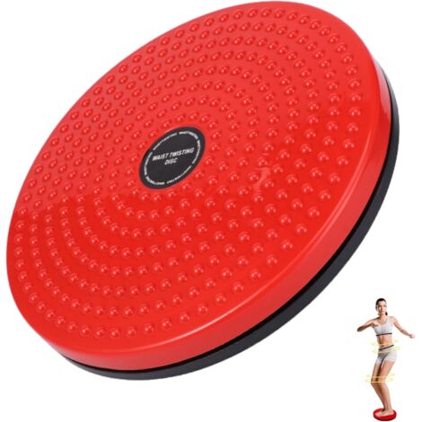 Disque rotatif - 1 pièce - Plastique antidérapant - Rotation à 360 degrés - Fitness à domicile et au bureau - Rouge (Disque rotatif à particules (rouge))