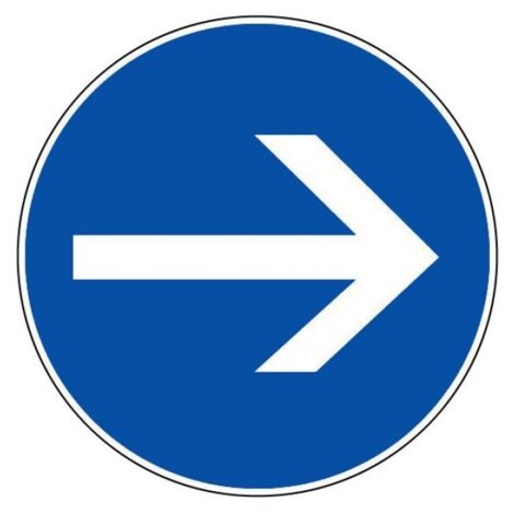 Disque signalisation 300 mm SENS OBLIGATOIRE - NOVAP