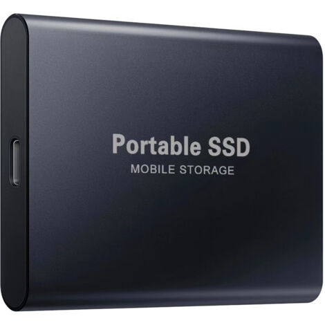 Disque SSD Externe - 1 To - USB 3.1 Type-C - Boîtier Métallique - Pour Sauvegarde de Données - 1 Pièce