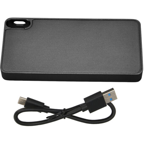 Disque SSD Externe Portable M.2 NVME vers USB-C 10Gbps Métal 128GB Noir pour PC Windows Mac Linux