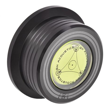 Disque stabilisateur 33/45 tours avec niveau à bulle pour platine vinyle - Noir