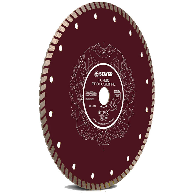 Disque turbo professionnel ø230 mm h7