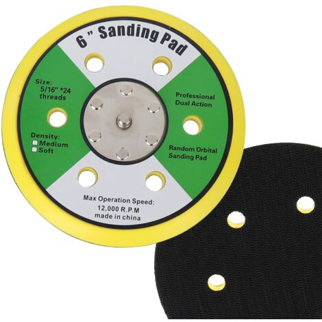 DISQUE VELCRO POUR MEULEUSE PNEUMATIQUE 150 MM 6 TROUS