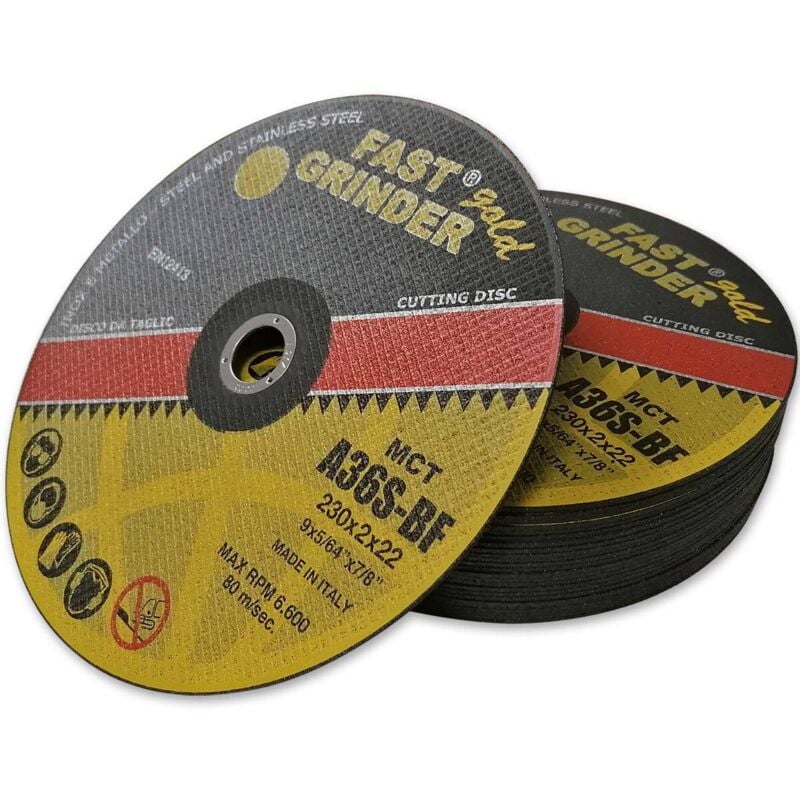 Disques (25 pièces) rosver a tronconner acier et inox 230 x 2 x 22.2