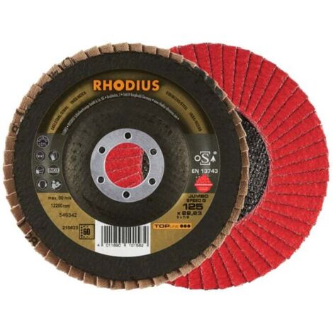 DISQUES A LAMELLE INOX JUMBO LONGLIFE.RHODIUS - DIAM. 125X22.23 GR.40