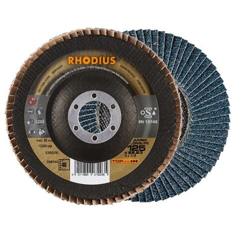 DISQUES A LAMELLE INOX JUMBO LONGLIFE.RHODIUS - DIAM. 125X22.23 GR.40