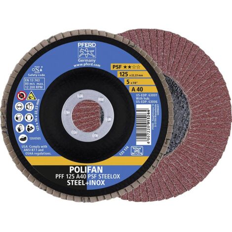 Disques à lamelles POLIFAN PFF 125 A40 PSF STEELOX - PFERD - 67644125