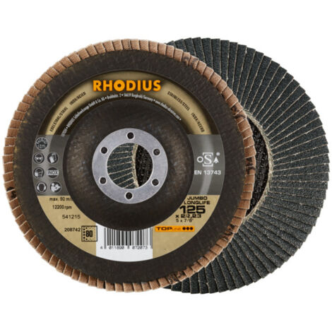 Disques à lamelles RHODIUS Inox Jumbo Longlife 125X22.23 GR.80 - 208742