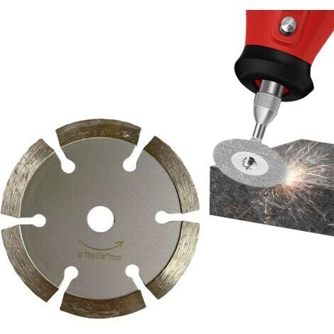 Disques à Tronçonner Diamantés 76 mm,Disque 76mm,Disque a Tronconner 76mm,Disques à Tronçonner Carrelages Durs,Pierre Dure,Disque à Tronçonner