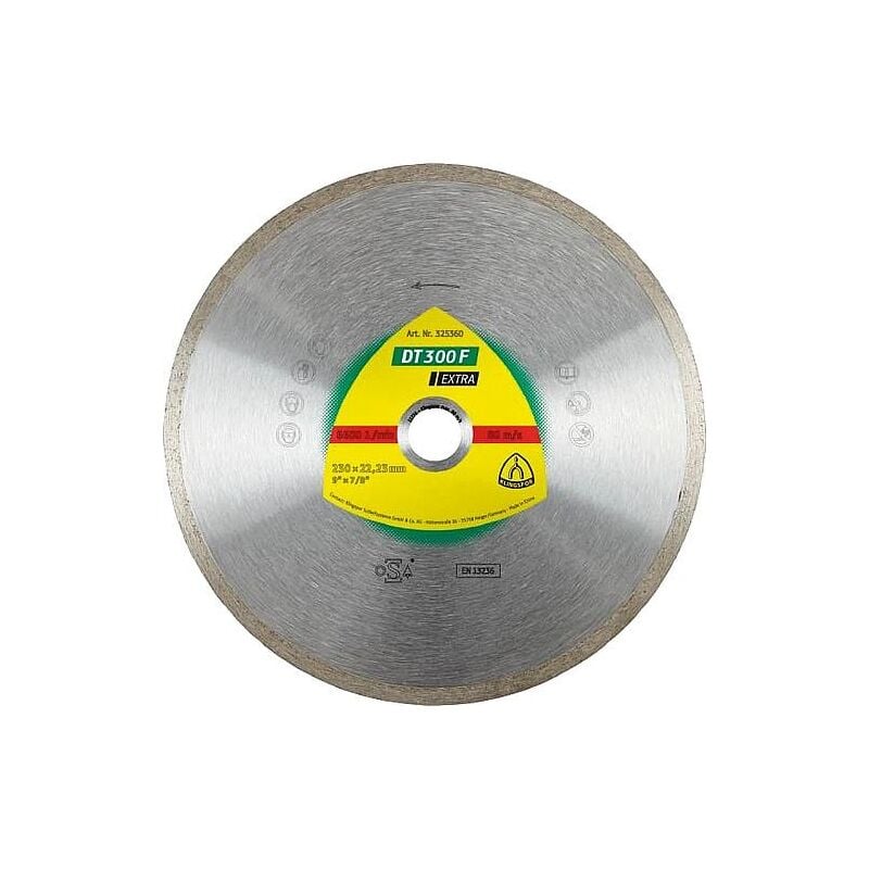 Disques à tronçonner diamantés Klingspor dt 300 f extra 115 x 22,23 mm bord fermé