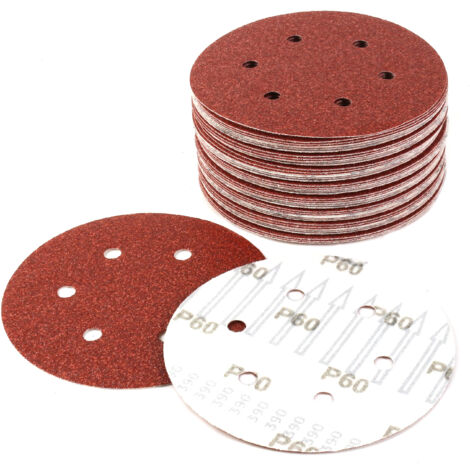 DISQUES ABRASIFS 150 MM/12,7 CM DE PAPIER ABRASIF KLINGSPOR PS18EK, LOT DE 50 DISQUES////GRAIN 60//// 270346