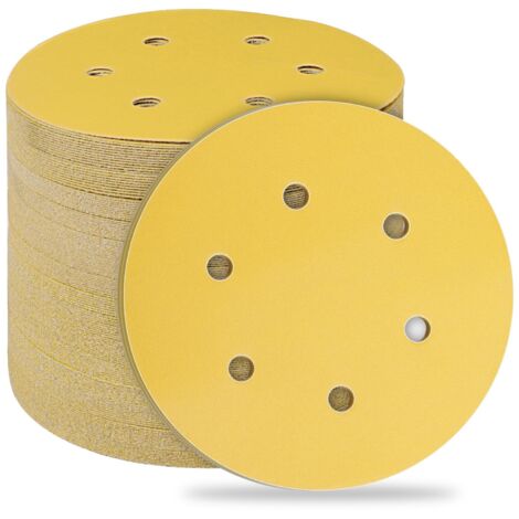 Disques Abrasifs 150mm,50 Pièces Abrasifs de Ponçage Ponceuse tampons ponçage ronds 6 trous Grain 800 pour Poncer Polir Dérouiller pour Ponceuse Excentrique