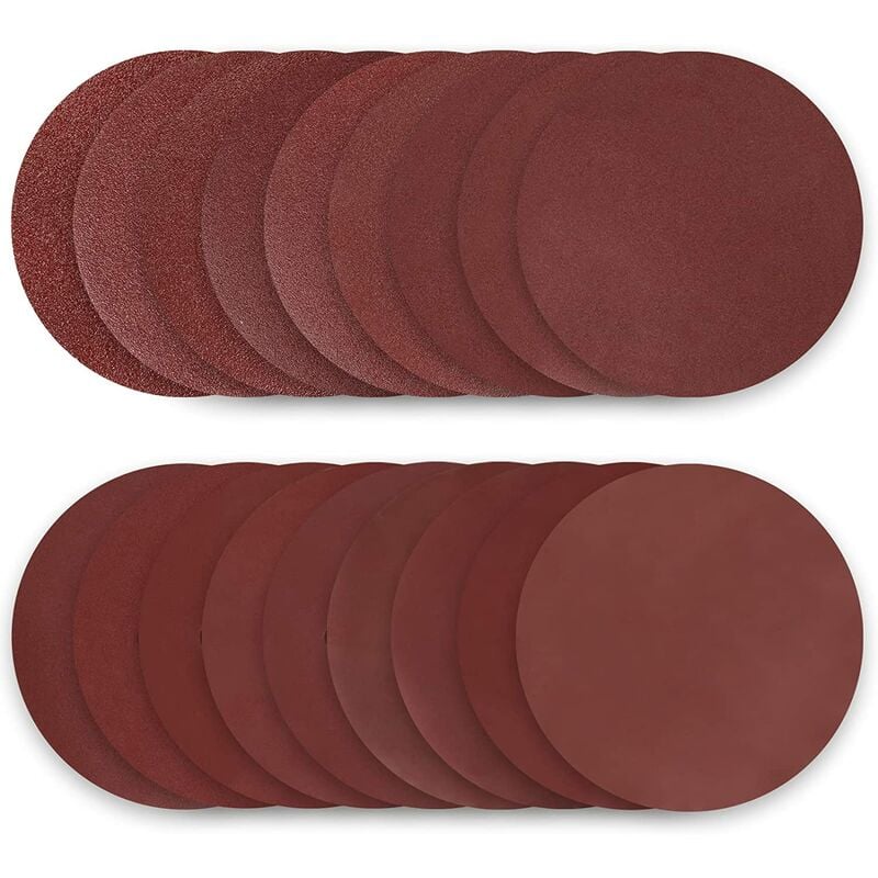 Disques abrasifs 180mm disque poncage 50 pièces papier abrasif 40/60/80/100/120/150/180/240/320/400 Grain