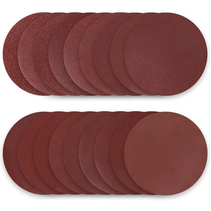 Disques abrasifs 180mm disque poncage 50 pièces papier abrasif 40/60/80/100/120/150/180/240/320/400 Grain