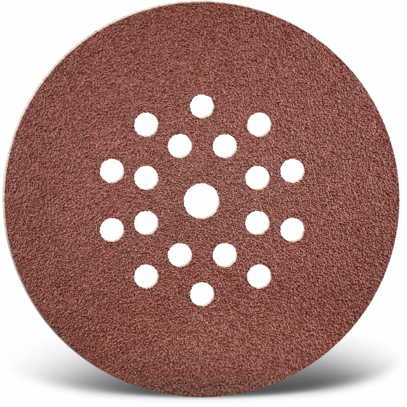 MENZER Red Disques abrasifs auto-agrippants, 225 mm, 19 trous, p. Ponceuses à plâtre, Corindon normal (Lot de 10) G16