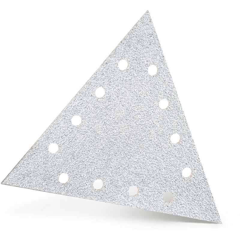 White Disques abrasifs auto-agrippants, 290 x 250 mm, 12 trous, p. Ponceuses à plâtre, Corindon normal (Lot de 25) G240 - Menzer