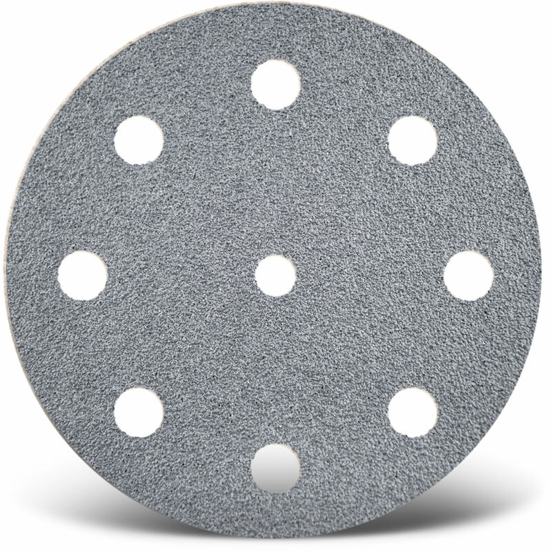 MENZER Platinum Disques abrasifs auto-agrippants, 125 mm, 9 trous, p. Ponceuses excentriques, Corindon semi-supérieur (Lot de 50) G400