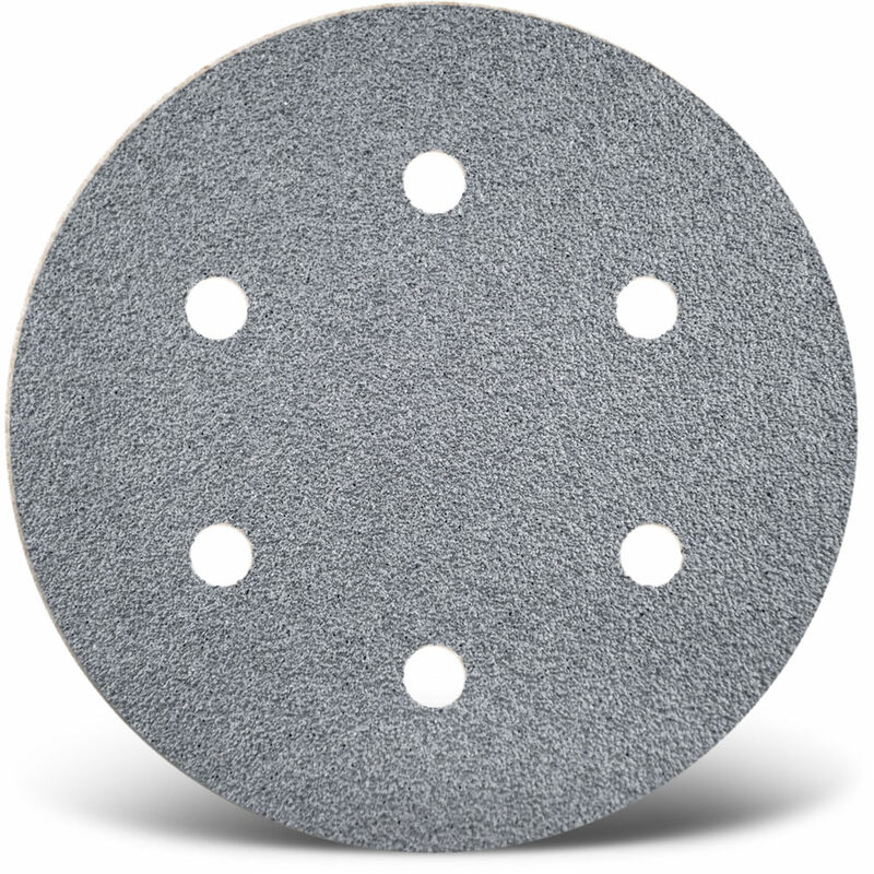 MENZER Platinum Disques abrasifs auto-agrippants, 150 mm, 6 trous, p. Ponceuses excentriques, Corindon semi-supérieur (Lot de 50) G320