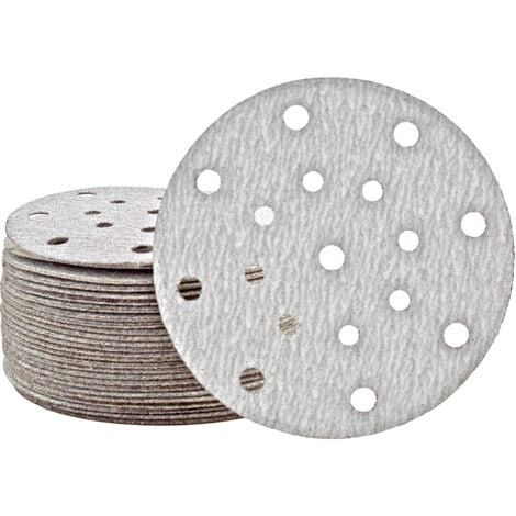 MENZER Disques abrasifs auto-agrippants pour ponceuses excentriques grain 180 150 mm 6 trous Lot de 50