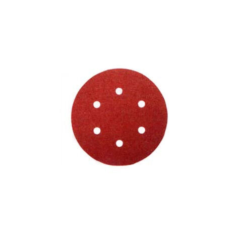 Disques abrasifs perforés avec velcro pour ponceuses orbitales aléatoires Ø 150 mm - blister 80 grains de 6