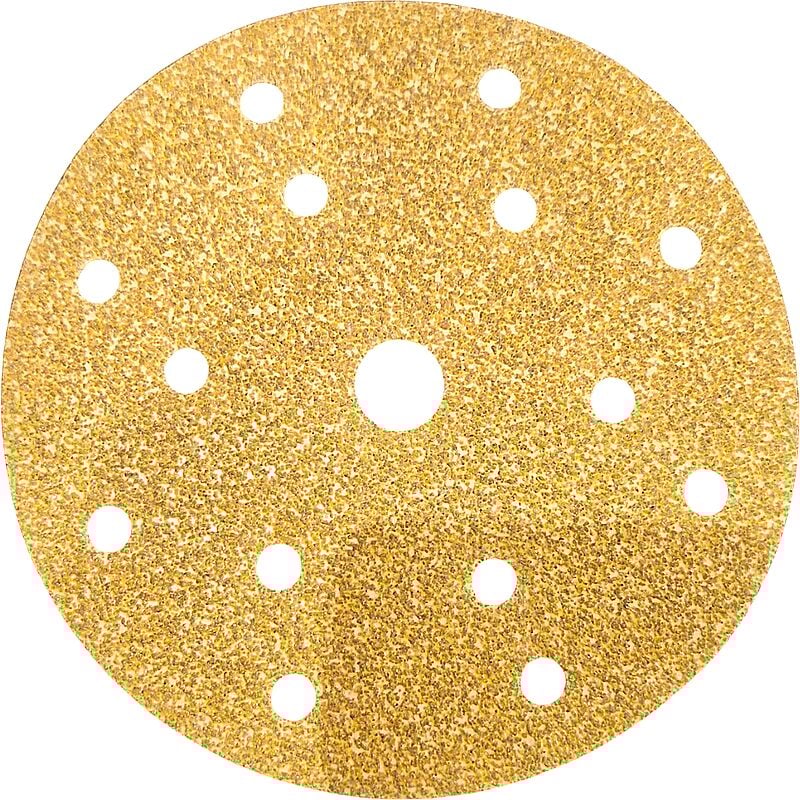 Boite de 50 - Disques abrasifs ponçage abrapro D150, 15 trous bois, peinture et vernis Épaisseur du grain: p 60 (Gros: Décapage)