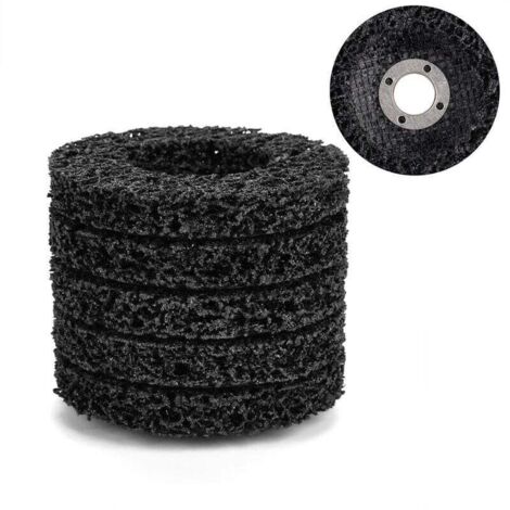Disques abrasifs pour meuleuse 100 mm – Lot de 5 disques Poly Strip noir (grain 60) pour décapage rouille, peinture et écaillage