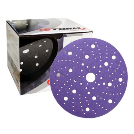 Disques abrasifs velcro CRV céramique Multi-trous Ø150mm grain 400 boite de 100 STORM