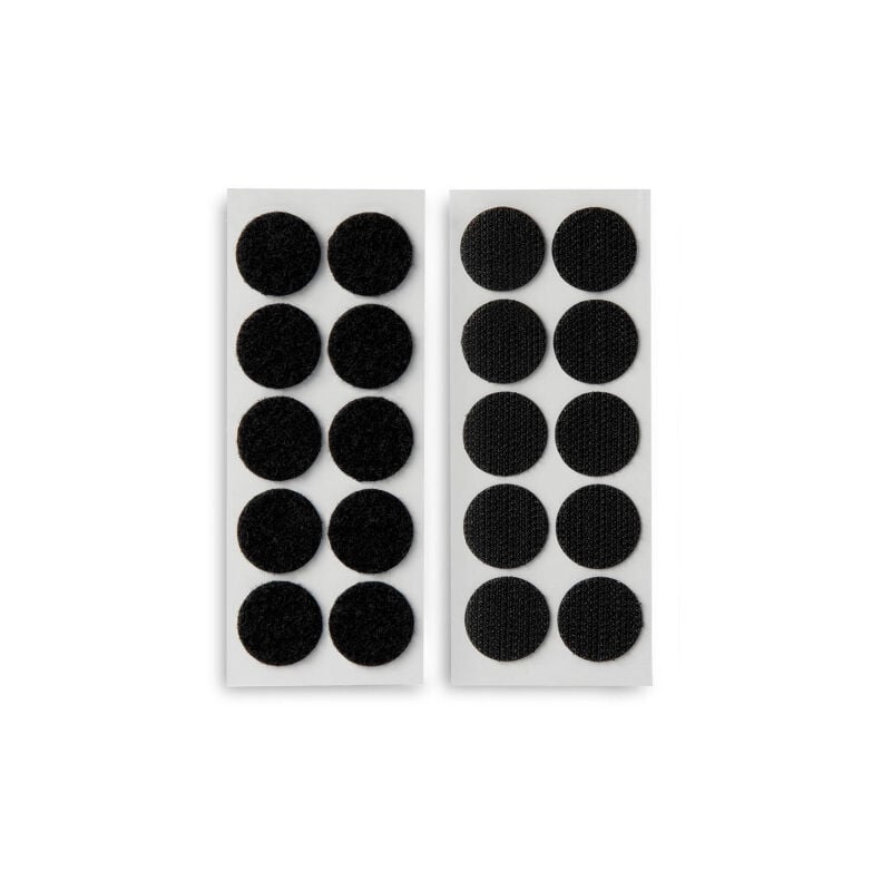 Inofix - disques adhesifs diam. 20MM noir auto agrippants 2146-3-