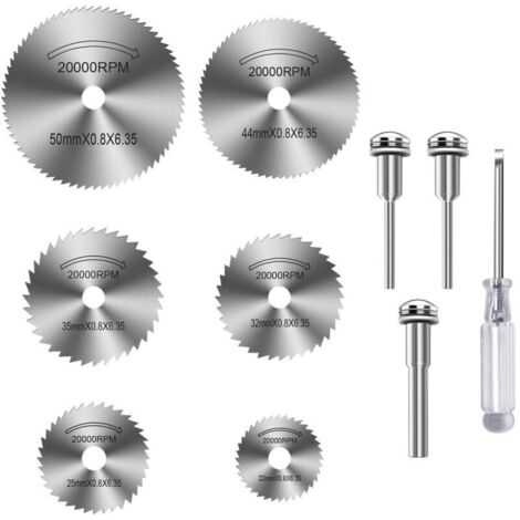 Disques coupe pour Dremel - Lame scie circulaire HSS - Pour bois, plastique, métal - Miniature précise